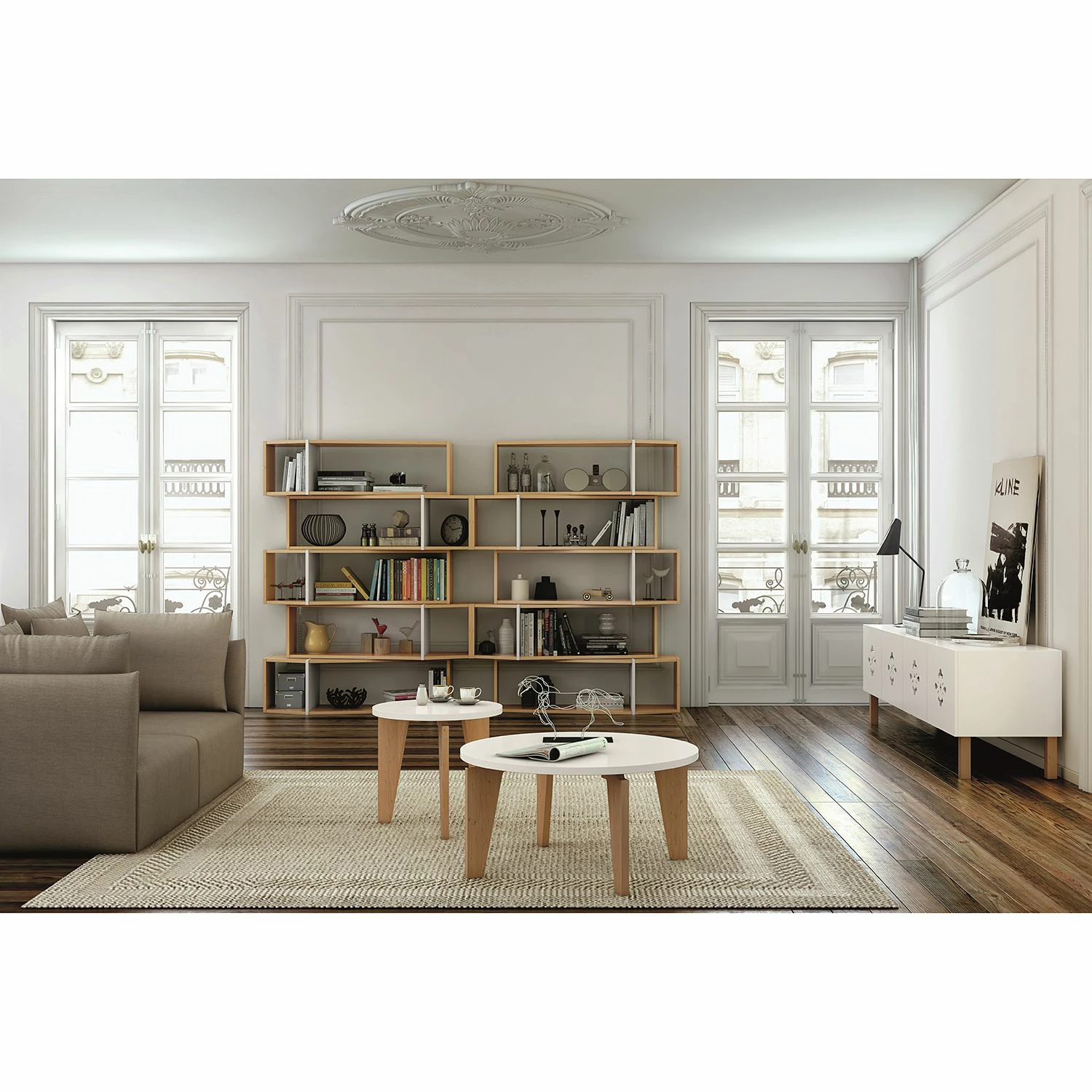 Temahome Regal One - Eiche / Weiß 5 Temahome Regal One - Eiche / Weiß – Bild 5