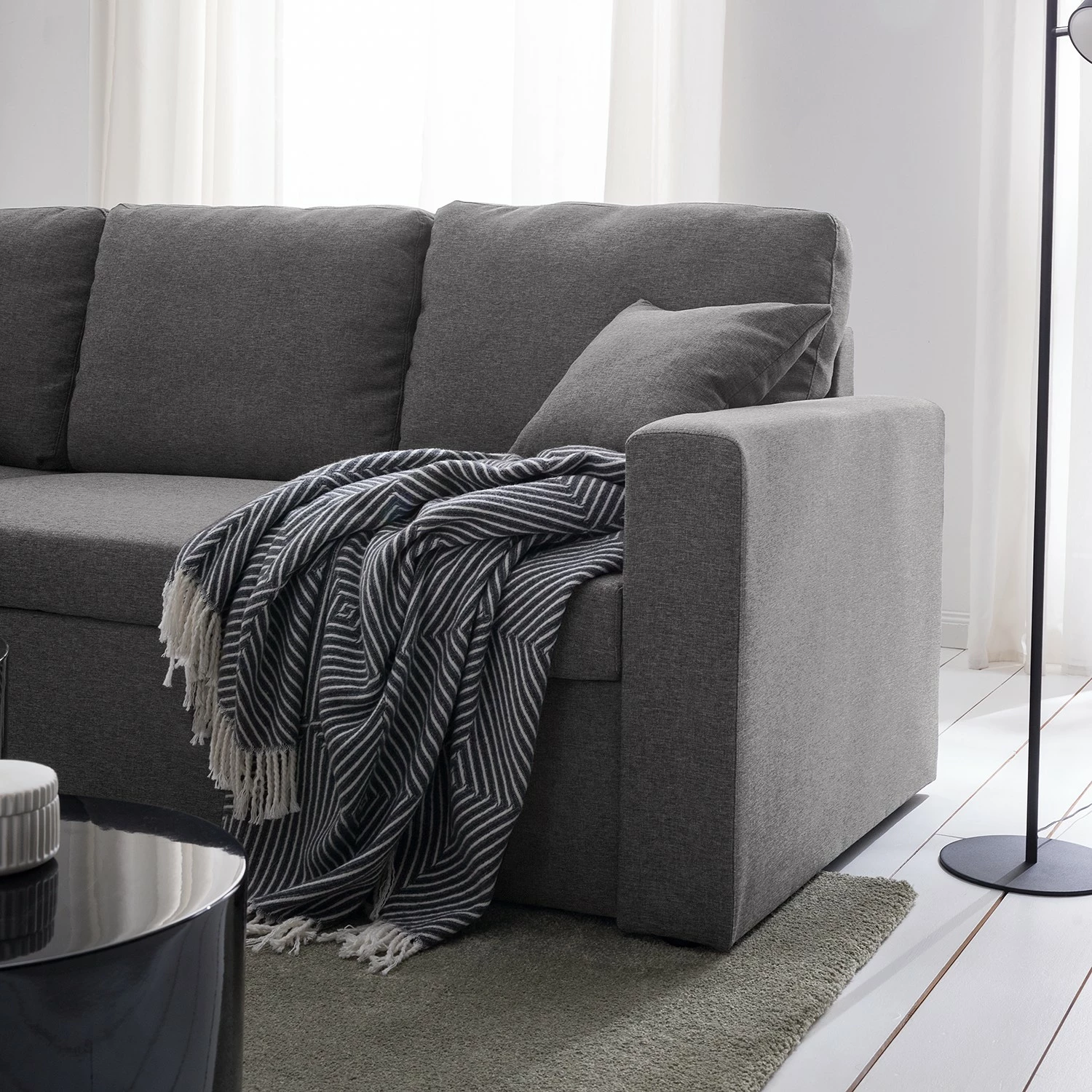 Fredriks Ecksofa Coventry I - Webstoff - Grau 14 Fredriks Ecksofa Coventry I - Webstoff - Grau – Bild 14