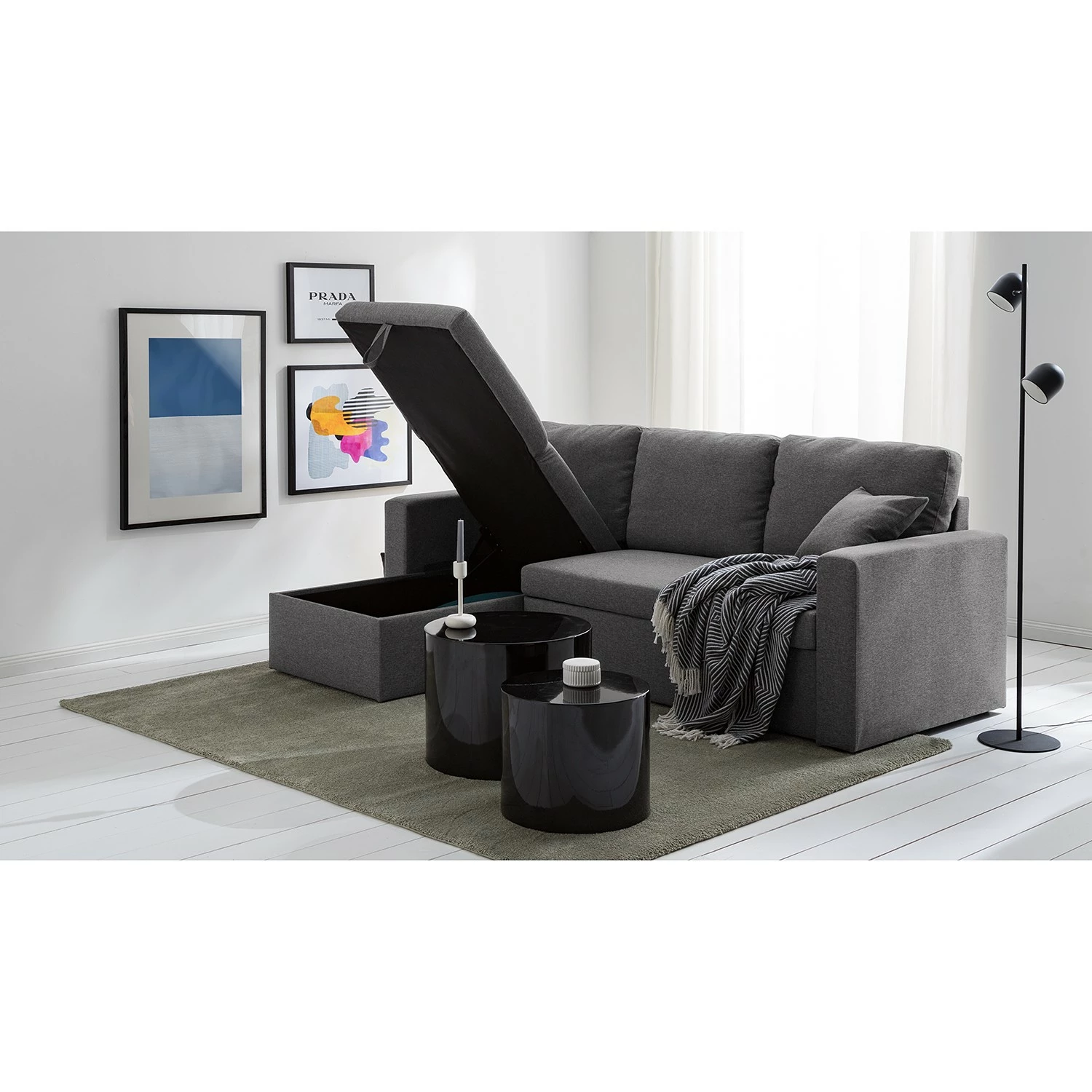 Fredriks Ecksofa Coventry I - Webstoff - Grau 4 Fredriks Ecksofa Coventry I - Webstoff - Grau – Bild 4