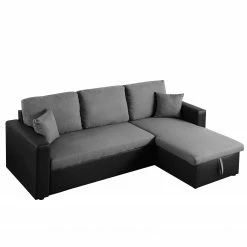 Fredriks Ecksofa Coventry II - Kunstleder/Webstoff - Grau / Schwarz -WOHNZIMMERMÖBEL Verkäufe 1000172943 190724 16080800026 DETAILS P000000001000172943
