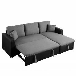 Fredriks Ecksofa Coventry II - Kunstleder/Webstoff - Grau / Schwarz -WOHNZIMMERMÖBEL Verkäufe 1000172943 190724 16080800027 DETAILS P000000001000172943