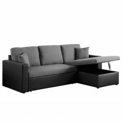 Fredriks Ecksofa Coventry II - Kunstleder/Webstoff - Grau / Schwarz -WOHNZIMMERMÖBEL Verkäufe 1000172943 190724 16080800028 DETAILS P000000001000172943