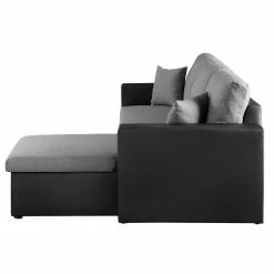 Fredriks Ecksofa Coventry II - Kunstleder/Webstoff - Grau / Schwarz -WOHNZIMMERMÖBEL Verkäufe 1000172943 190724 16080800029 DETAILS P000000001000172943
