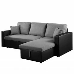 Fredriks Ecksofa Coventry II - Kunstleder/Webstoff - Grau / Schwarz -WOHNZIMMERMÖBEL Verkäufe 1000172943 190724 16080800031 DETAILS P000000001000172943