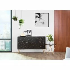 Jack & Alice Sideboard Towa - Akazie massiv / Metall - Schwarz / Gold 8 Jack & Alice Sideboard Towa - Akazie massiv / Metall - Schwarz / Gold -WOHNZIMMERMÖBEL Verkäufe 1000172965 211019 13182900031 MOOD DETAILS P000000001000172965 mood