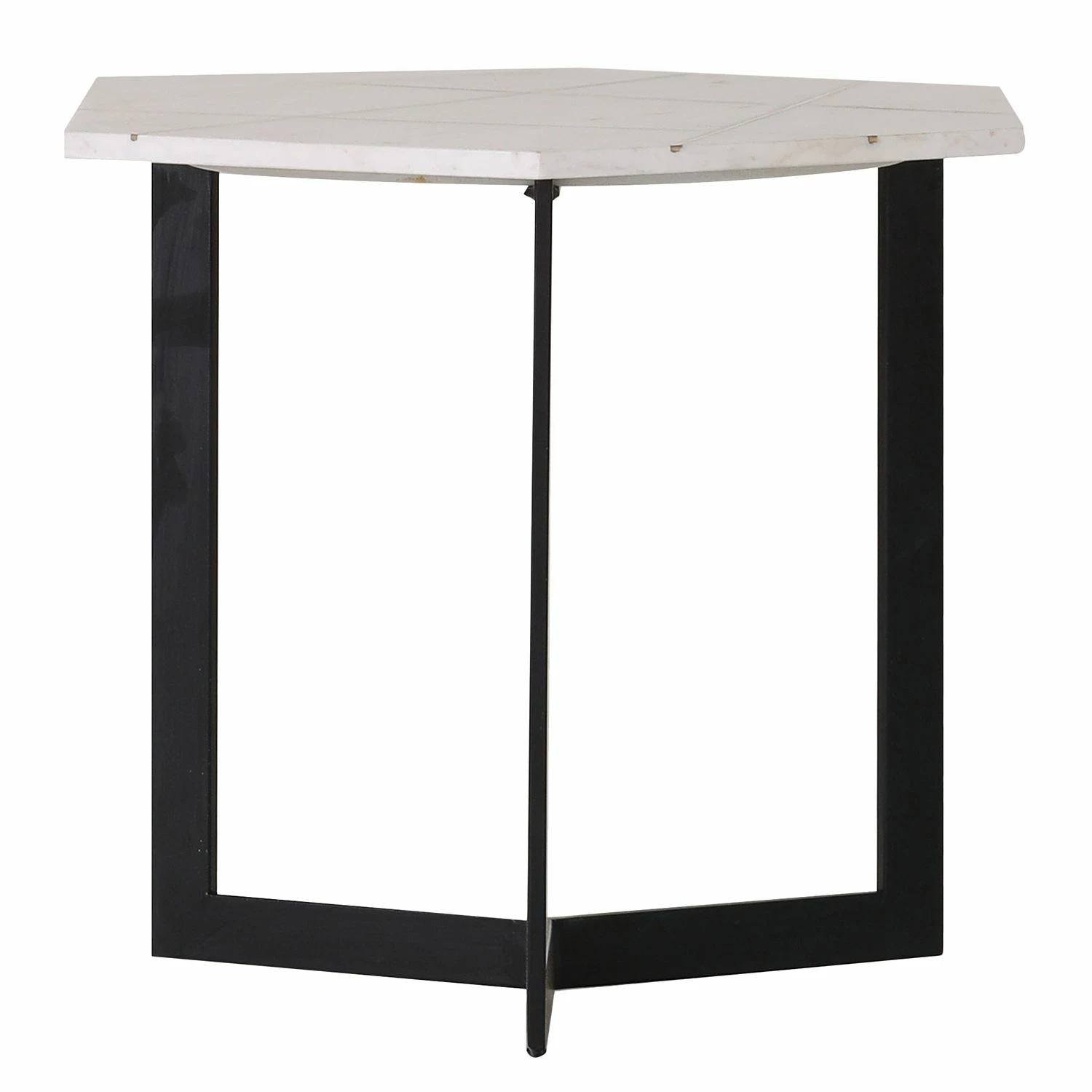 Jack & Alice Beistelltisch Suso - Marmor / Metall - Marmor Weiß / Schwarz 1 Jack & Alice Beistelltisch Suso - Marmor / Metall - Marmor Weiß / Schwarz