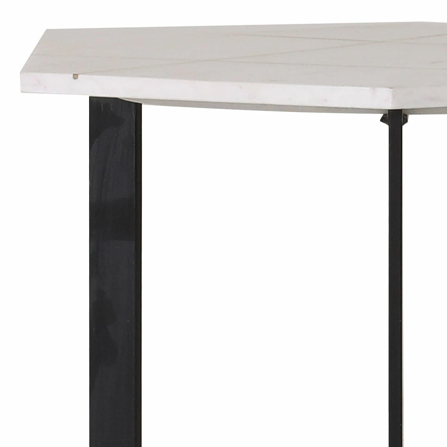 Jack & Alice Beistelltisch Suso - Marmor / Metall - Marmor Weiß / Schwarz 6 Jack & Alice Beistelltisch Suso - Marmor / Metall - Marmor Weiß / Schwarz – Bild 6