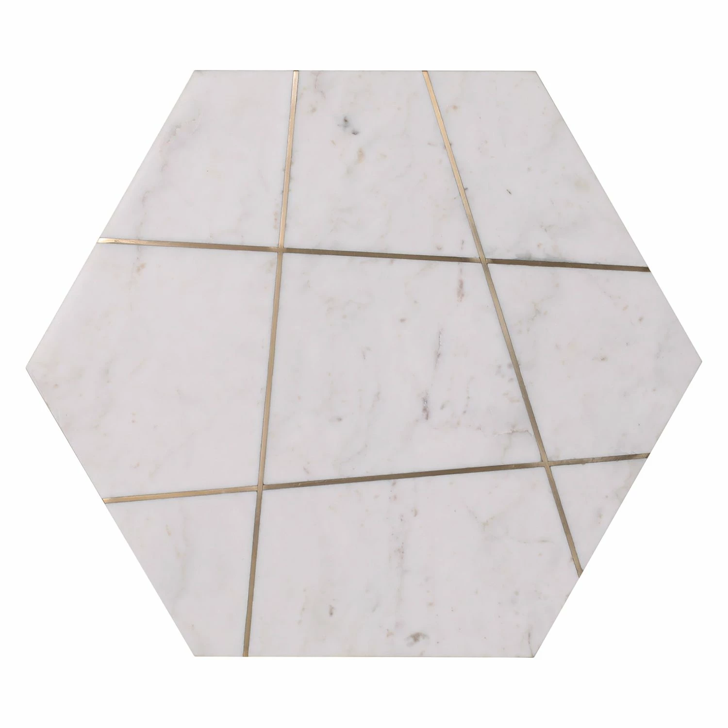 Jack & Alice Beistelltisch Suso - Marmor / Metall - Marmor Weiß / Schwarz 5 Jack & Alice Beistelltisch Suso - Marmor / Metall - Marmor Weiß / Schwarz – Bild 5