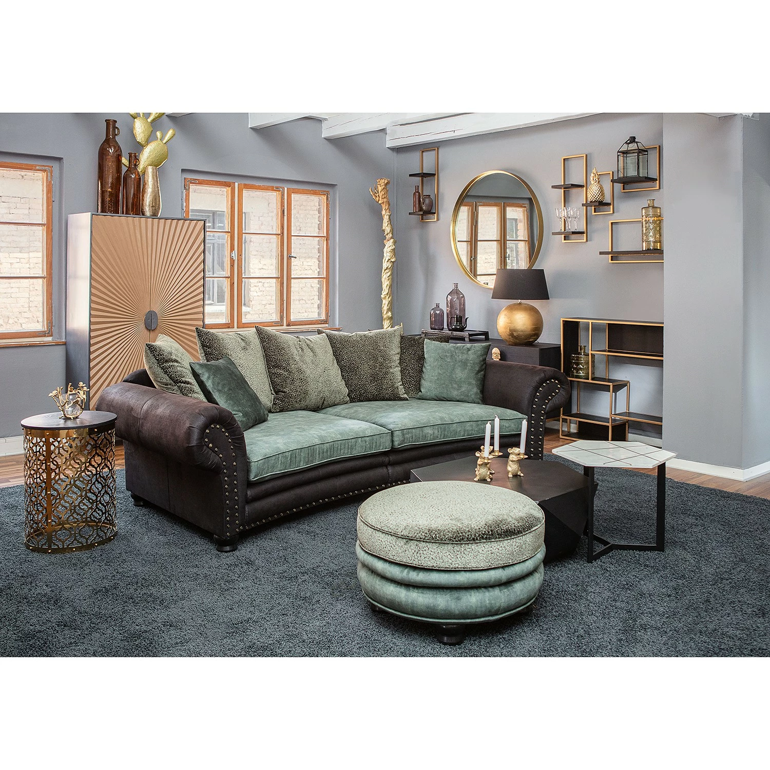 Jack & Alice Beistelltisch Suso - Marmor / Metall - Marmor Weiß / Schwarz 3 Jack & Alice Beistelltisch Suso - Marmor / Metall - Marmor Weiß / Schwarz – Bild 3