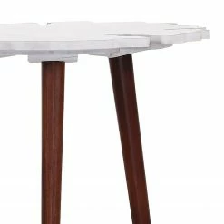 Jack & Alice Beistelltisch Rebu - Marmor / Akazie massiv - Marmor Weiß / Braun -WOHNZIMMERMÖBEL Verkäufe 1000172975 200916 08553700003 DETAILS P000000001000172975