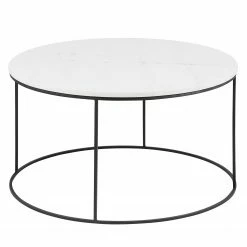 Norrwood Couchtisch Rocklea I - Marmor / Metall - Marmor Weiß / Schwarz