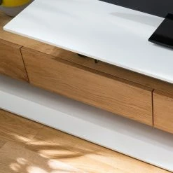 Fredriks TV-Lowboard Hensies - Matt Weiß / Asteiche -WOHNZIMMERMÖBEL Verkäufe 1000174305 200117 07244800005 DETAILS P000000001000174305