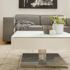 Fredriks Couchtisch Zenda - Weiß / Silber -WOHNZIMMERMÖBEL Verkäufe 1000174642 200715 06264700027 DETAILS P000000001000174642