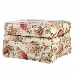 Ridgevalley Hocker Rubik - Baumwollstoff - Cremeweiß