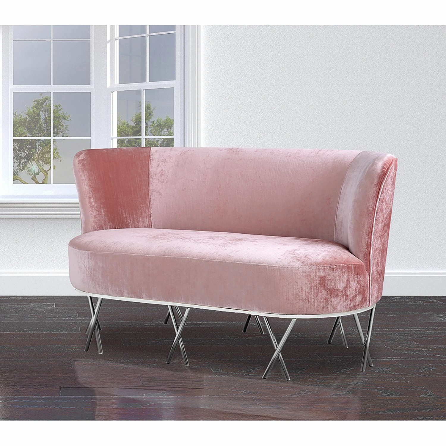 Velvet Studio Sofa Linares - Samt - Rosé 2 Velvet Studio Sofa Linares - Samt - Rosé – Bild 2