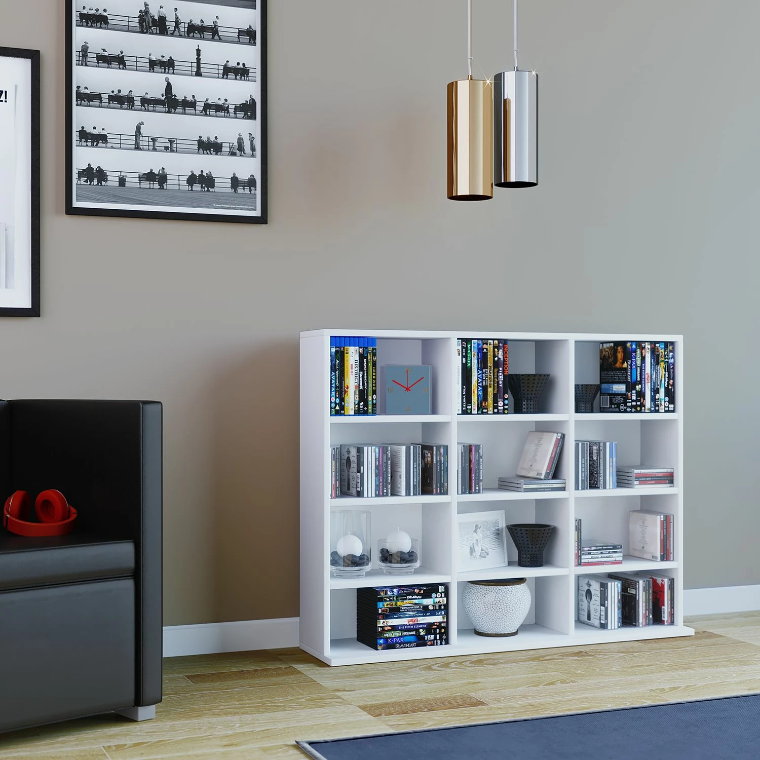 VCM Regal Megosa - Weiß - Höhe: 83 cm 2 VCM Regal Megosa - Weiß - Höhe: 83 cm – Bild 2