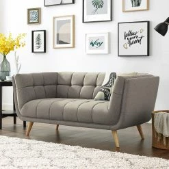 Mørteens Sofa Cameta (2-Sitzer) - Webstoff - Grau -WOHNZIMMERMÖBEL Verkäufe 1000176153 190607 15392600003 MOOD GALLERYIMAGES P000000001000176153 mood