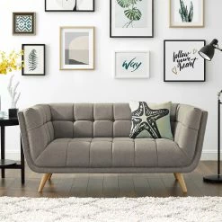 Mørteens Sofa Cameta (2-Sitzer) - Webstoff - Grau -WOHNZIMMERMÖBEL Verkäufe 1000176153 190607 15392600004 MOOD GALLERYIMAGES P000000001000176153 mood