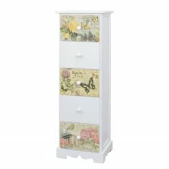 Ridgevalley Kommode Skjern - Paulownia teilmassiv - Weiß - Höhe: 95 cm