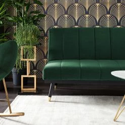 Jack & Alice Schlafsofa Lemming - Samt - Dunkelgrün -WOHNZIMMERMÖBEL Verkäufe 1000176644 200406 16214700002 DETAILS P000000001000176644
