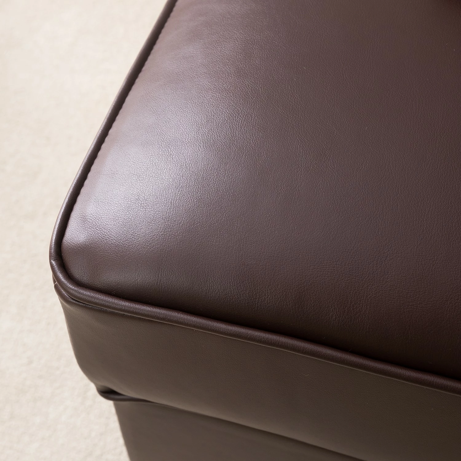 Maison Belfort Polsterhocker Migron - Kunstleder - Braun 7 Maison Belfort Polsterhocker Migron - Kunstleder - Braun – Bild 7