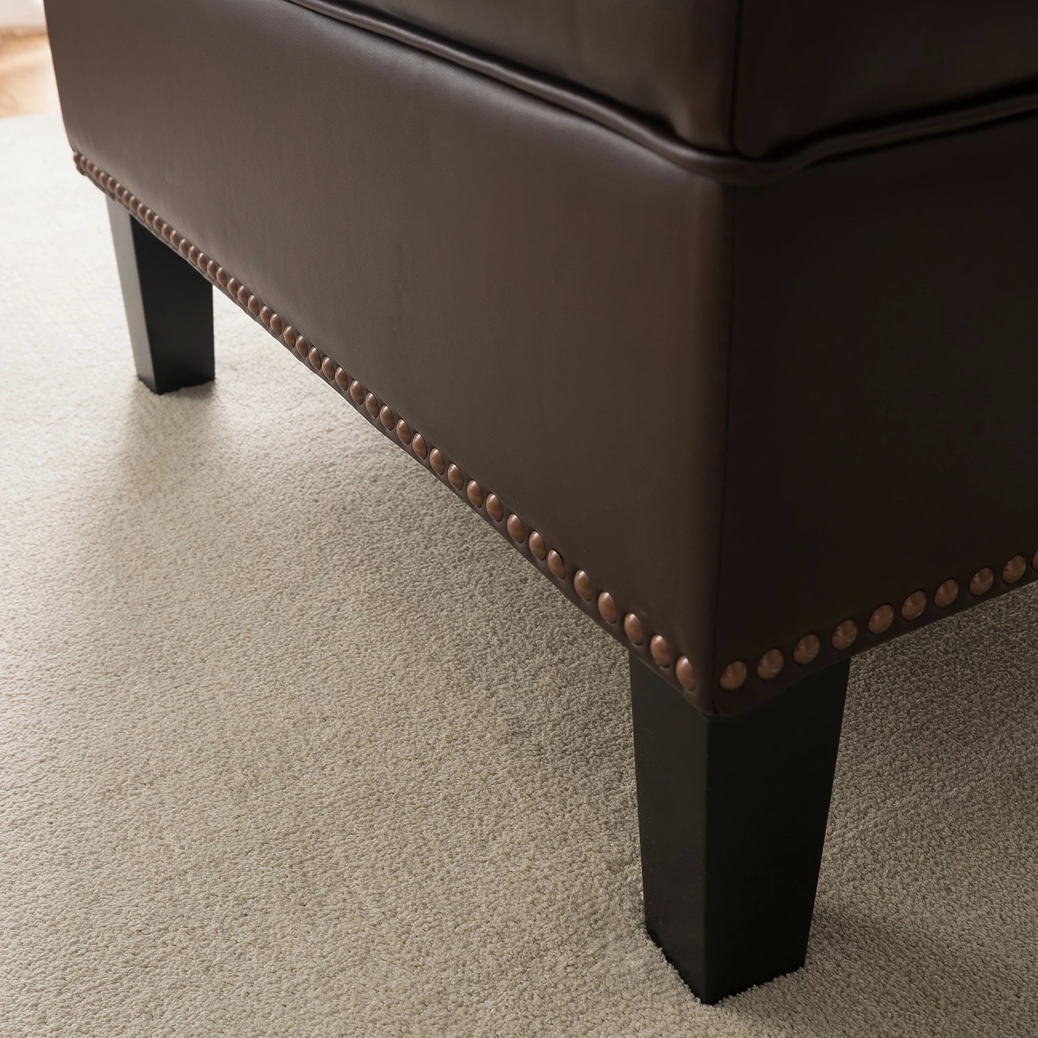 Maison Belfort Polsterhocker Migron - Kunstleder - Braun 11 Maison Belfort Polsterhocker Migron - Kunstleder - Braun – Bild 11