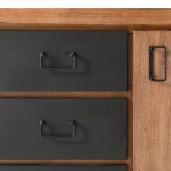 Ars manufacti Sideboard Manchester IV - Akazie massiv / Metall - Akazie / Anthrazit -WOHNZIMMERMÖBEL Verkäufe 1000176686 200115 06054700011 DETAILS P000000001000176686