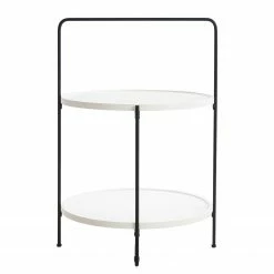 Mørteens Beistelltisch Luki - Matt Weiß / Schwarz -WOHNZIMMERMÖBEL Verkäufe 1000176753 191129 08181500062 DETAILS P000000001000176753