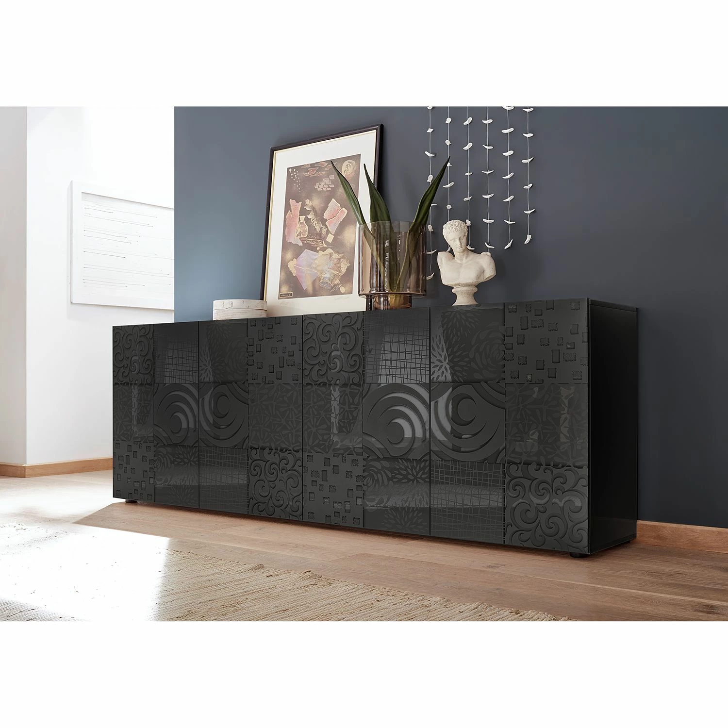 LC Spa Sideboard Miro - Anthrazit - Breite: 241 cm 2 LC Spa Sideboard Miro - Anthrazit - Breite: 241 cm – Bild 2