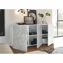 LC Spa Sideboard Prisma I - Hochglanz Weiß - Breite: 181 cm -WOHNZIMMERMÖBEL Verkäufe 1000177723 201029 08373900323 MOOD DETAILS P000000001000177723 mood