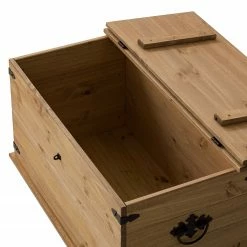 Maison Belfort Truhe Finca Rustica - Kiefer massiv - Kiefer Natur -WOHNZIMMERMÖBEL Verkäufe 1000178021 200212 13141200026 DETAILS P000000001000178021