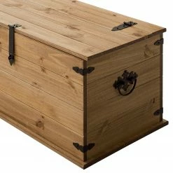 Maison Belfort Truhe Finca Rustica - Kiefer massiv - Kiefer Natur -WOHNZIMMERMÖBEL Verkäufe 1000178021 200212 13141300027 DETAILS P000000001000178021