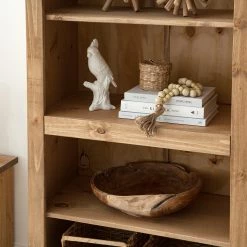 Maison Belfort Bücherregal Finca Rustica - Kiefer massiv - Kiefer Natur -WOHNZIMMERMÖBEL Verkäufe 1000178022 200511 14243600005 DETAILS P000000001000178022