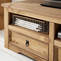 Maison Belfort TV-Lowboard Finca Rustica I - Kiefer massiv - Kiefer Natur -WOHNZIMMERMÖBEL Verkäufe 1000178024 200511 14284700006 DETAILS P000000001000178024