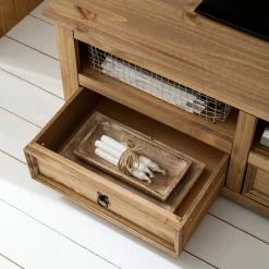 Maison Belfort TV-Lowboard Finca Rustica I - Kiefer massiv - Kiefer Natur -WOHNZIMMERMÖBEL Verkäufe 1000178024 200511 14284800007 DETAILS P000000001000178024