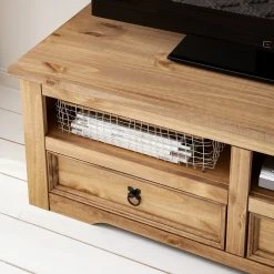 Maison Belfort TV-Lowboard Finca Rustica I - Kiefer massiv - Kiefer Natur -WOHNZIMMERMÖBEL Verkäufe 1000178024 200511 14284800008 DETAILS P000000001000178024
