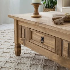 Maison Belfort Couchtisch Finca Rustica - Kiefer massiv - Kiefer Natur -WOHNZIMMERMÖBEL Verkäufe 1000178032 200511 13524000006 DETAILS P000000001000178032