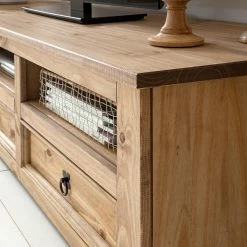 Maison Belfort TV-Lowboard Finca Rustica II - Kiefer massiv - Kiefer Natur -WOHNZIMMERMÖBEL Verkäufe 1000178035 200511 14244100010 DETAILS P000000001000178035