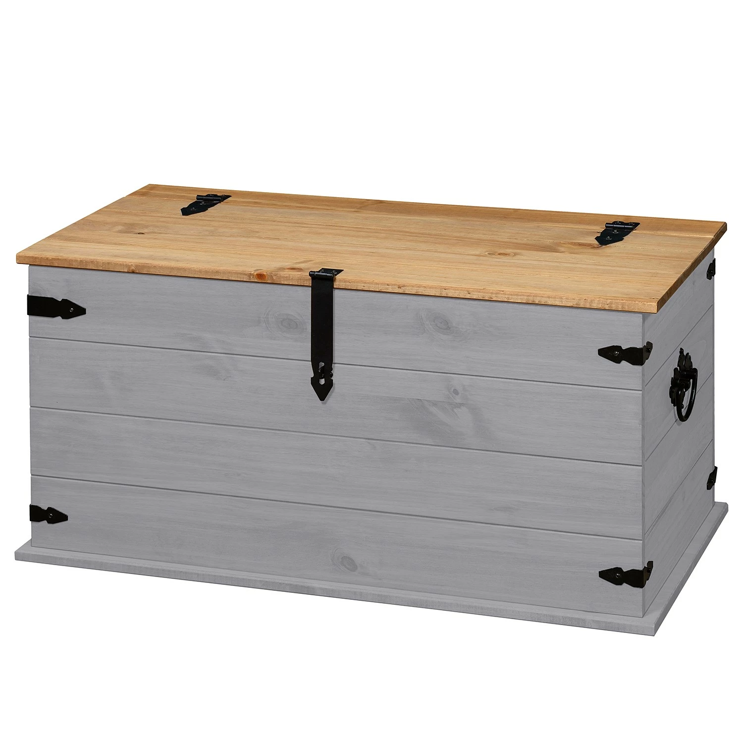 Maison Belfort Truhe Finca Rustica - Kiefer massiv - Kiefer Grau 1 Maison Belfort Truhe Finca Rustica - Kiefer massiv - Kiefer Grau