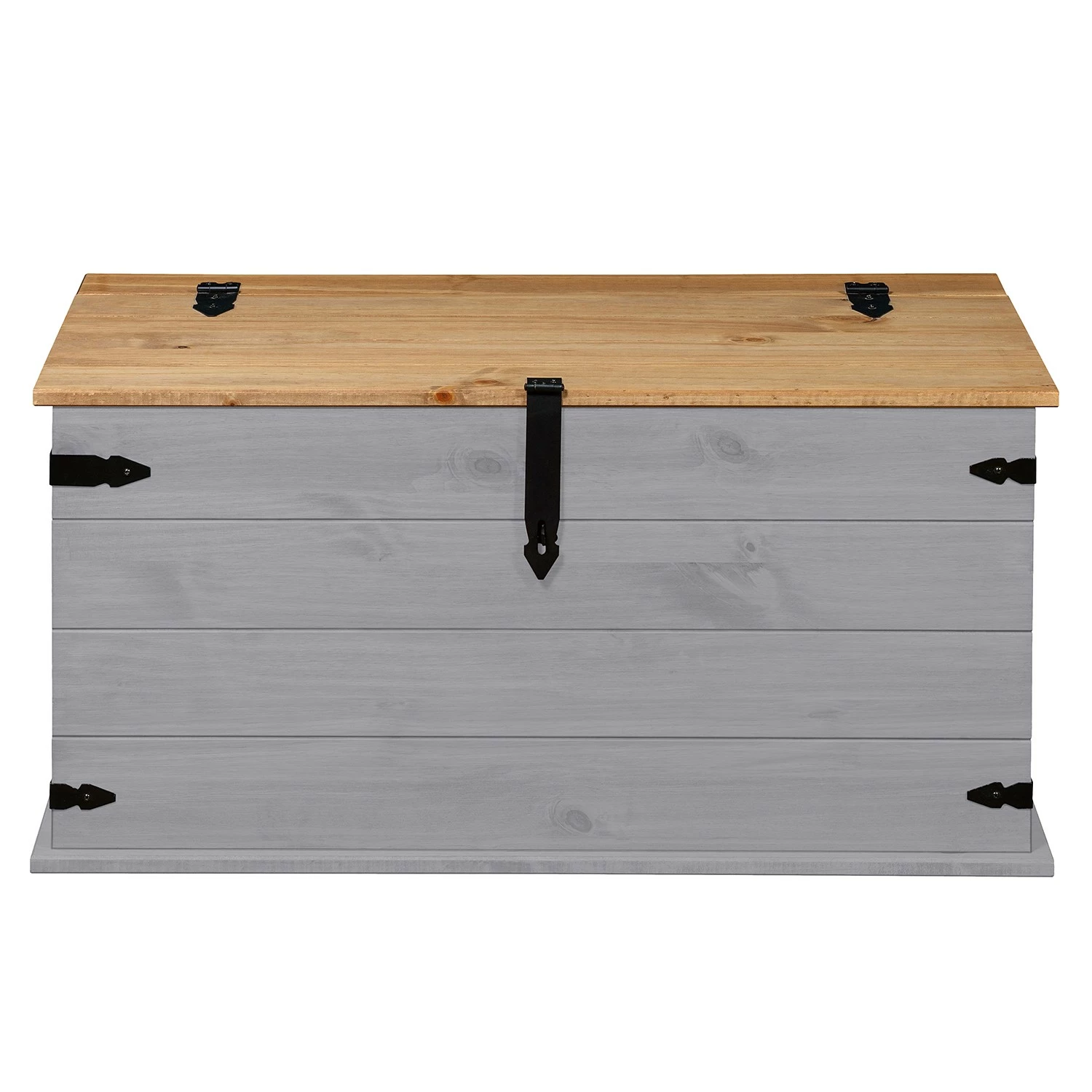 Maison Belfort Truhe Finca Rustica - Kiefer massiv - Kiefer Grau 4 Maison Belfort Truhe Finca Rustica - Kiefer massiv - Kiefer Grau – Bild 4