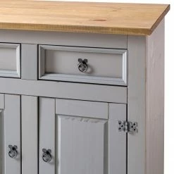 Maison Belfort Kommode Finca Rustica I - Kiefer massiv - Kiefer Grau -WOHNZIMMERMÖBEL Verkäufe 1000178041 200417 12541100018 DETAILS P000000001000178041