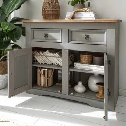 Maison Belfort Kommode Finca Rustica I - Kiefer massiv - Kiefer Grau -WOHNZIMMERMÖBEL Verkäufe 1000178041 200511 13145700011 DETAILS P000000001000178041