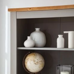 Maison Belfort Bücherregal Finca Rustica - Kiefer massiv - Kiefer Grau -WOHNZIMMERMÖBEL Verkäufe 1000178042 200507 14181000003 DETAILS P000000001000178042