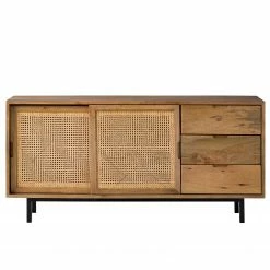 Ars manufacti Sideboard Vina I - Mango massiv / Wiener Geflecht - Mango / Schwarz -WOHNZIMMERMÖBEL Verkäufe 1000178078 200225 13061200013 DETAILS P000000001000178078