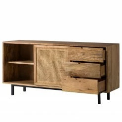 Ars manufacti Sideboard Vina I - Mango massiv / Wiener Geflecht - Mango / Schwarz -WOHNZIMMERMÖBEL Verkäufe 1000178078 200225 13061200015 DETAILS P000000001000178078