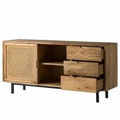 Ars manufacti Sideboard Vina I - Mango massiv / Wiener Geflecht - Mango / Schwarz -WOHNZIMMERMÖBEL Verkäufe 1000178078 200225 13061200016 DETAILS P000000001000178078