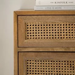 Ars manufacti Kommode Vina I - Mango massiv / Wiener Geflecht - Mango / Schwarz -WOHNZIMMERMÖBEL Verkäufe 1000178079 200320 14005300003 DETAILS P000000001000178079