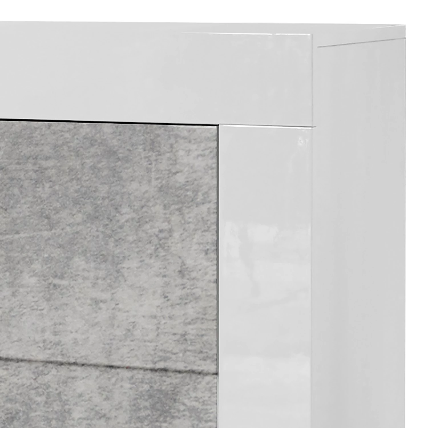 LC Spa Sideboard Easy II - Hochglanz Weiß / Beton Dekor 4 LC Spa Sideboard Easy II - Hochglanz Weiß / Beton Dekor – Bild 4