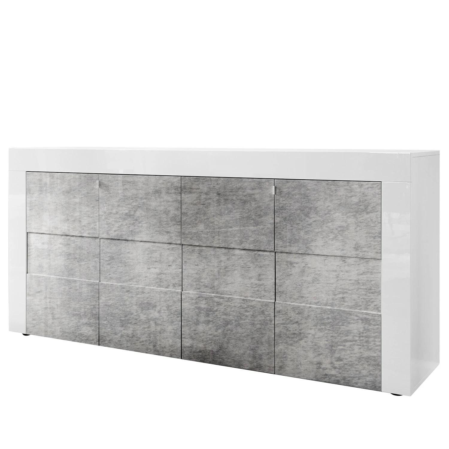 LC Spa Sideboard Easy III - Hochglanz Weiß / Beton Dekor 1 LC Spa Sideboard Easy III - Hochglanz Weiß / Beton Dekor