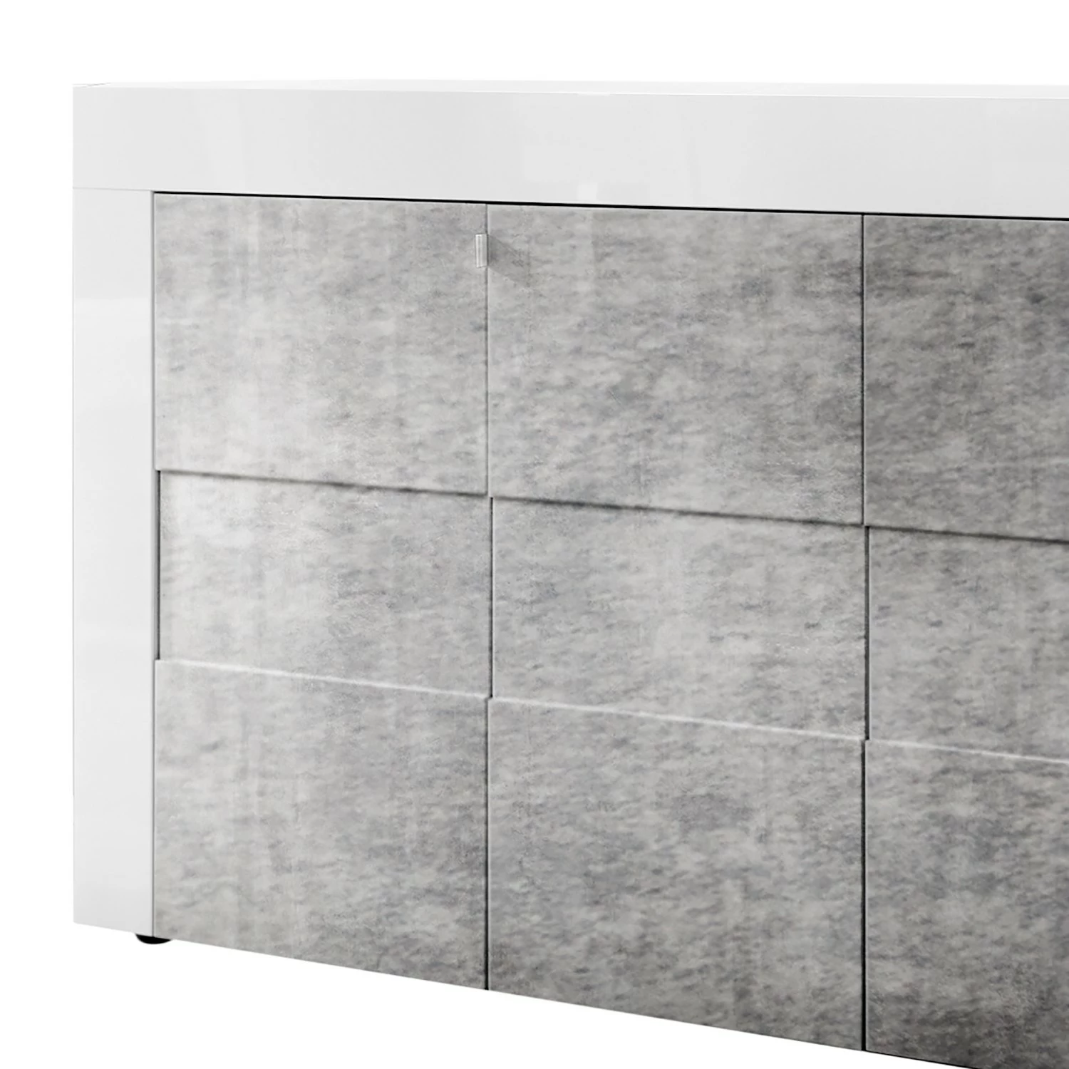 LC Spa Sideboard Easy III - Hochglanz Weiß / Beton Dekor 5 LC Spa Sideboard Easy III - Hochglanz Weiß / Beton Dekor – Bild 5